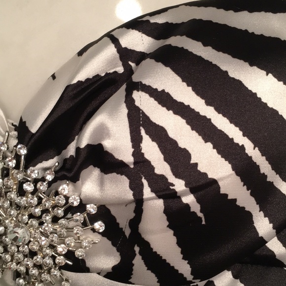 Black and white formal Caché mermaid dress - Picture 5 of 6